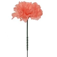 Box of 100: Lifelike Silk Carnation Flower Picks | 5" Long | 3.5" Wide | Peach Blooms | Arts & Crafts | Floral Picks | Parties & Events | Home & Office Decor