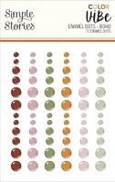 Color Vibe Enamel Dots Embellishments 72/Pkg-Boho