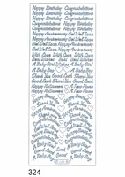 Starform Deco Stickers - Multi Sayings - Silver