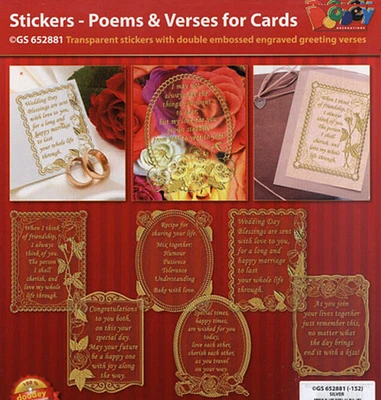 Doodey Poems and Verses - Gold/Silver - Transparent Silver