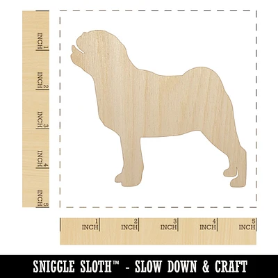 Pug Dog Solid Unfinished Wood Shape Piece Cutout for DIY Craft Projects