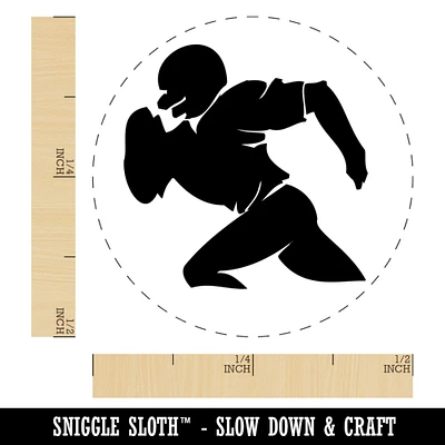 Football Player Running Solid Self-Inking Rubber Stamp for Stamping Crafting Planners