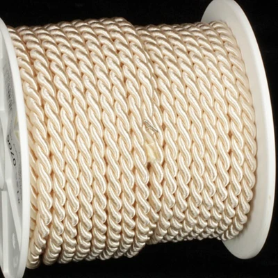 The Ribbon People Cream White Braided Cording Craft Ribbon 0.25" x 27 Yards