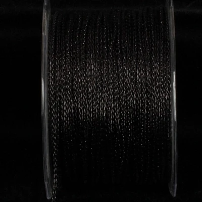 The Ribbon People Black Glitter Chain Craft Ribbon 0.25" x 110 Yards