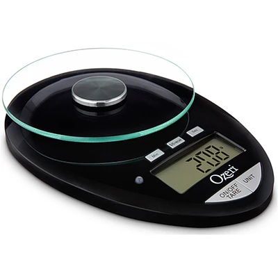 Ozeri   Pro II Digital Kitchen Scale with Removable Glass Platform and Countdown Kitchen Timer (1 g to 12 lbs Capacity)