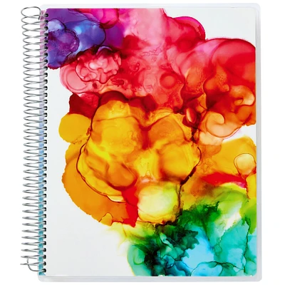 Avery + Amy Tangerine Designer Collection Planner, Undated 12-Month Planner with Stickers, 8.25" x 9.75", Watercolor Inkblot Design (29881)