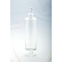 CC Home Furnishings 17" Clear Solid Glass Apothecary Jar with Lid