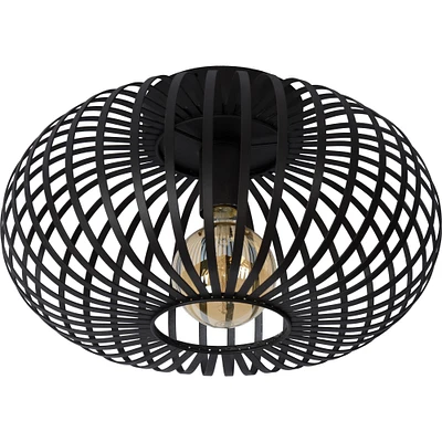 Signature Home Collection 15.5" Black Traditional Ceiling Light Fixture