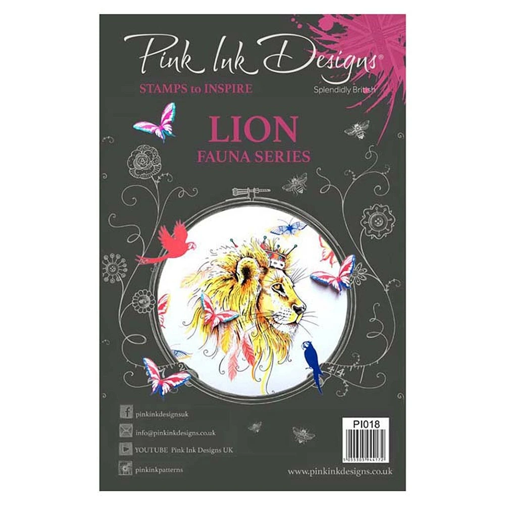 Pink Ink Designs  A5 Clear Stamp Lion