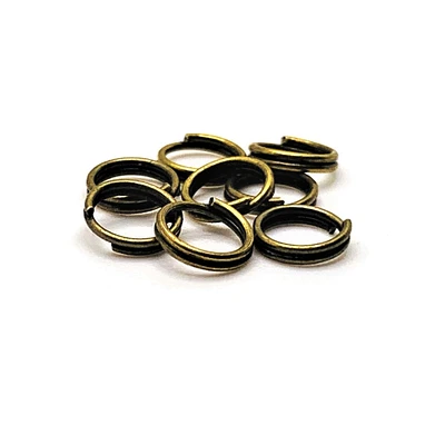100, 500 or 1,000 Pieces: 6 mm Bronze Split Double Jump Rings