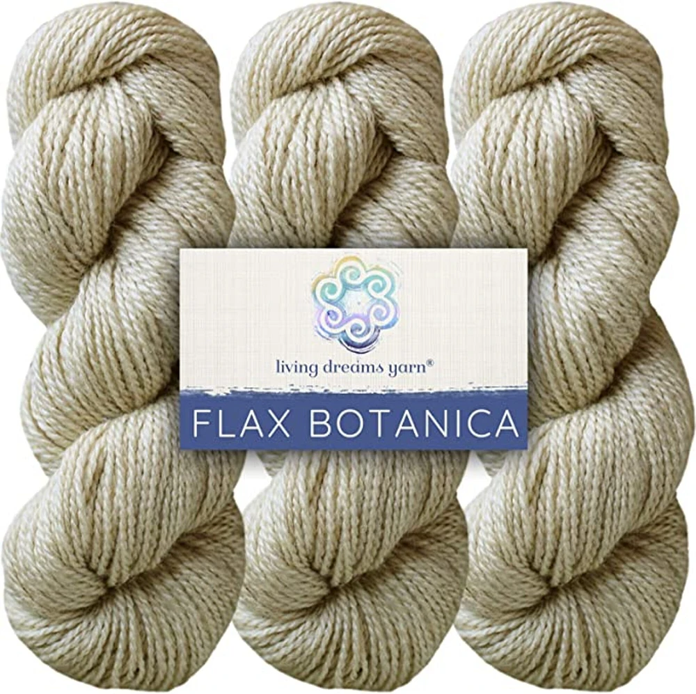 Living Dreams Flax Botanica DK Yarn. Elegant Merino Linen Silk. Cruelty Free & Responsibly Sourced. Pacific Northwest Handmade