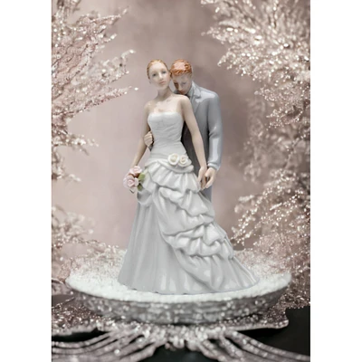 kevinsgiftshoppe Hand Crafted Ceramic Groom Kissing Bride Wedding Figurine, Wedding Dcor, Wedding Gift, Wedding Favor, Anniversary Dcor,