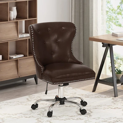 GDFStudio Abagail Contemporary Tufted Swivel Office Chair