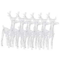 6 pcs Christmas Reindeers 240 LEDs Acrylic