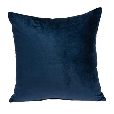 Nassau Collection 20" Navy Blue Solid Throw Pillow