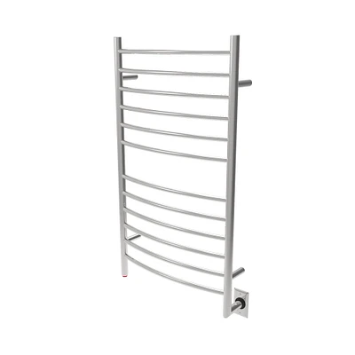 Amba Products 43" Stainless Steel Large Hardwired Curved Polished 12 Bar Towel Warmer