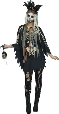 The Costume Center Black Voodoo Poncho Women Adult Halloween Costume - One Size