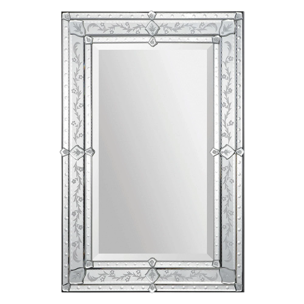 Signature Home Collection 36" Venetian Design Framed Rectangular Wall Mirror