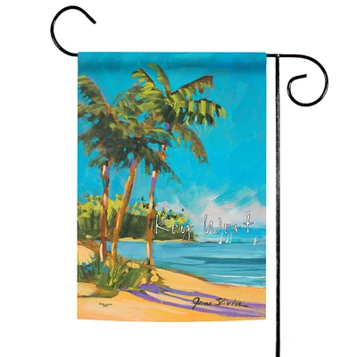 Toland Home Garden Blue and Green Island Beach Time Outdoor Garden Flag 18" x 12.5"