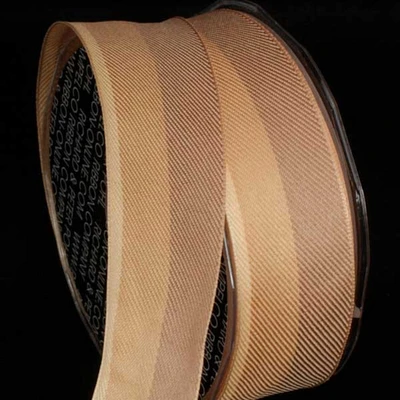 The Ribbon People Beige and Ivory Stripe Wired Craft Ribbon 1.5" x 54 Yards