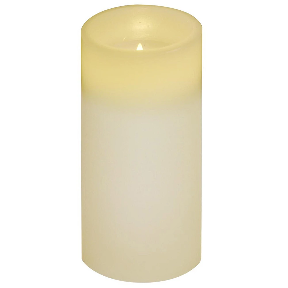Brite Star 6" White Battery Operated Flameless Pillar Candle