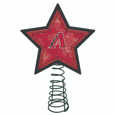The Memory Company 10" Lighted Red and Black Star MLB Arizona Diamondbacks Christmas Tree Topper