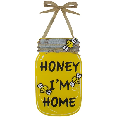 C&F Home 13.5" Yellow and Black Hanging Honey Mason Jar Wall Art