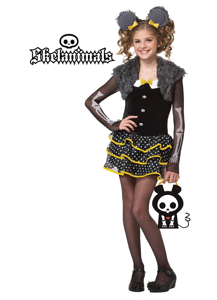 Skelanimals Girl's Matt The Mouse Halloween Costume - XL