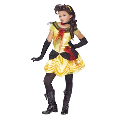 Fun World Girl's Yellow and Black Gothic Beauty Halloween Costume - Size Large