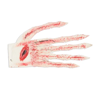 Beistle Club Pack of 12 Halloween Bloody Glove Costume Accessory 18.5”