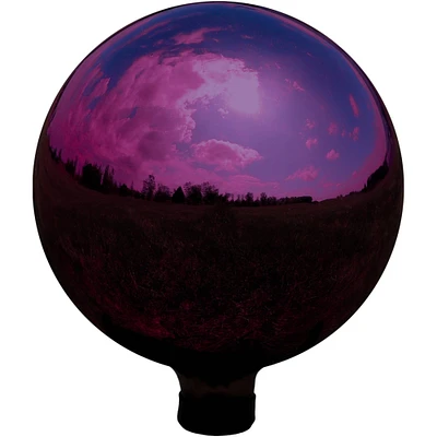 Sunnydaze Merlot Mirrored Surface Gazing Ball Globe - 10 in by