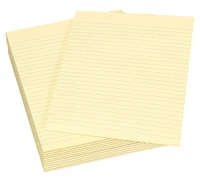 School Smart Legal Pad, 8-1/2 x 11 Inches, Canary, 50 Sheets, Pack of 12