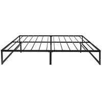 Emma and Oliver 14" Metal Platform Bed with Steel Slat Support and 12.5" of Underbed Storage - No Box Spring or Foundation Required