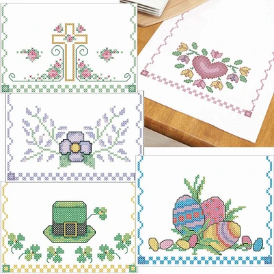 Herrschners  Spring Holiday Collection Table Runner Stamped Cross-Stitch