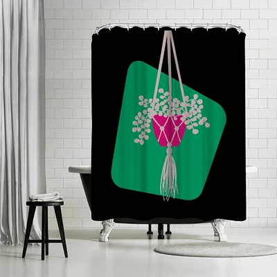 Modern Botanicals Hanging Plant by Ashlee Rae Designs Shower Curtain 71" x 74"
