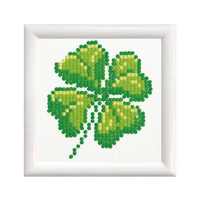 Diamond Dotz Four Leaf Clover DD Kit with Frame Diamond Painting Artwork Kit