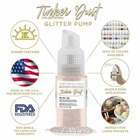 Soft Rose Gold Edible Glitter Spray 25g Pump | Tinker Dust®