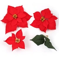 Red Velvet Poinsettia Bush: 20-Inch, 7 Blooms for Festive Holiday Decor