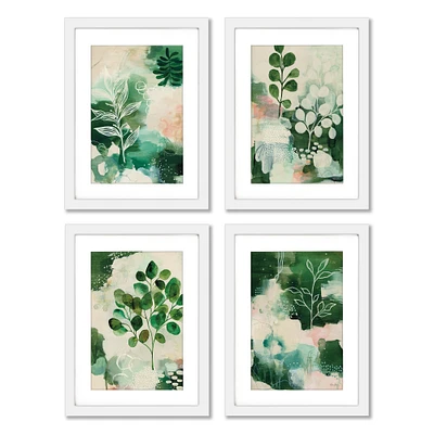 Nature Story by Laura Horn - 4 Piece Gallery Framed Print Art Set