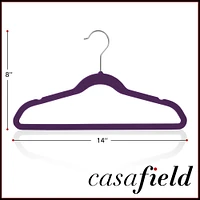 Casafield 50 Velvet Kid's Hangers - 14" Size for Children's Clothes