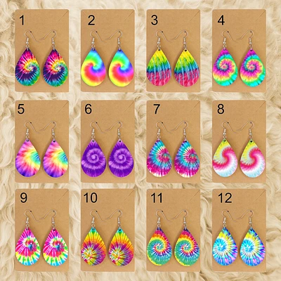 Tie Dye Teardrop Earrings