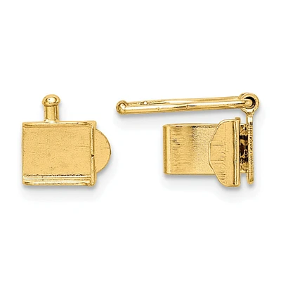 14K Gold Push Button Box Clasp YG1854