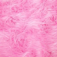 FabricLA Shaggy Faux Fur Fabric by The Yard - 72" x 60" Inches (180 cm x 150 cm) - Craft Furry Fabric for Sewing Apparel, Rugs, Pillows, and More - Faux Fluffy Fabric - Bubble Gum, 2 Continuous Yards