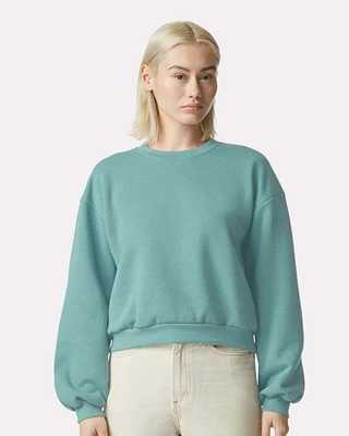 ReFlex Women's Fleece Crewneck Sweatshirt | sustainable and stylish choice for conscious fashion enthusiasts, cotton and recycled polyester