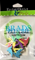 Eyelet Outlet Flying Bird Pastel Brads-12 PCS