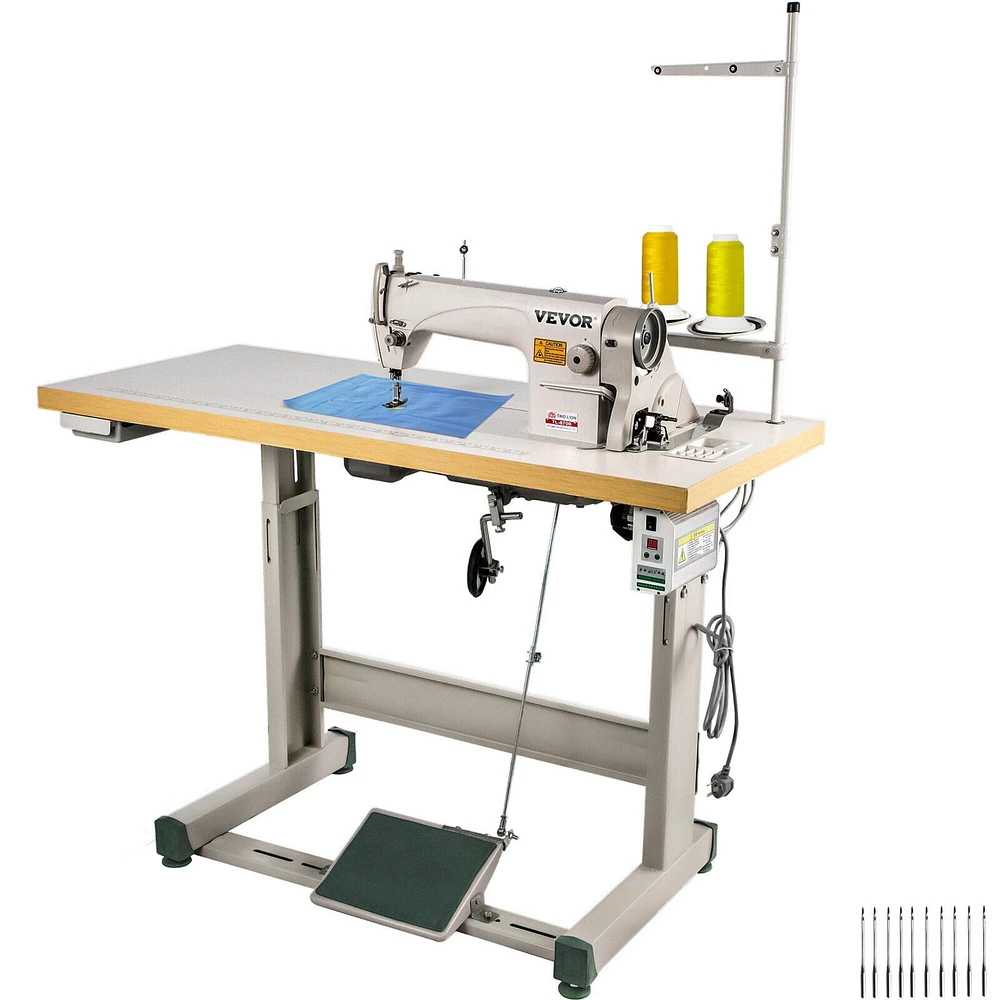 Sewing Machine with Table, Servo Motor, and Stand