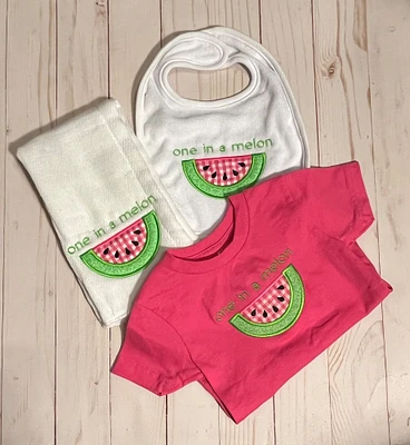 One in a Melon Embroidered Set