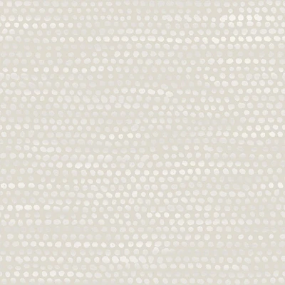 Tempaper & Co. Moire Dots Pearl Grey Peel and Stick Wallpaper
