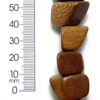 Wood Nugget Beads - Dark Brown - 8" Strand