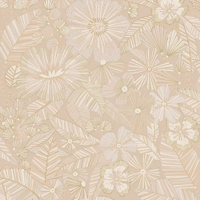 Tempaper & Co. Metallic Bloom Dusty Rose Peel and Stick Wallpaper